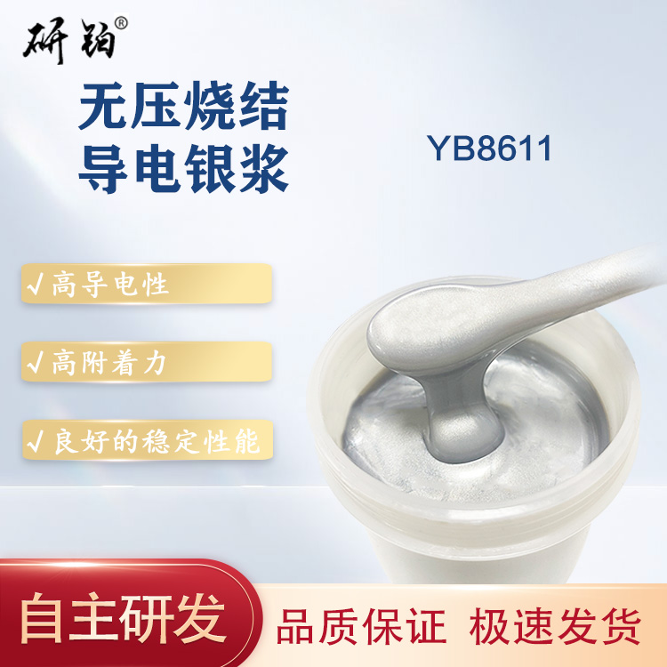 Pressureless sintered conductive silver paste