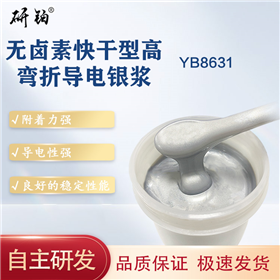 Halogen free fast drying high bending conductive silver paste